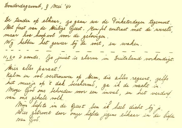 Dagboekfragment uit rivierkazemat-zuid bij Katwijk.