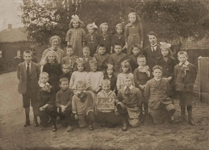 Schoolklas in Katwijk op 1 mei 1923, klas I.