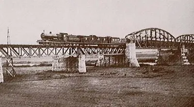 Spoorbrug bij Katwijk vóór de Tweede Wereldoorlog.