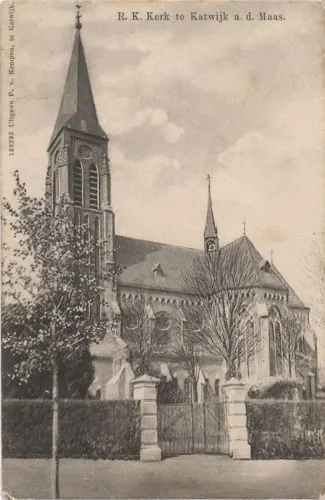 De kerk van Katwijk rond 1910.
