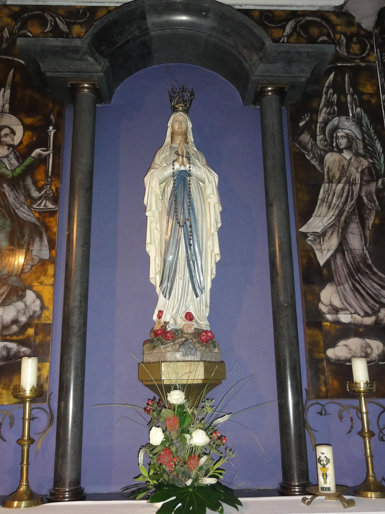 Katwijk (Cuijk) Sint Martinuskerk Lourdesbeeld Lourdeskapel.