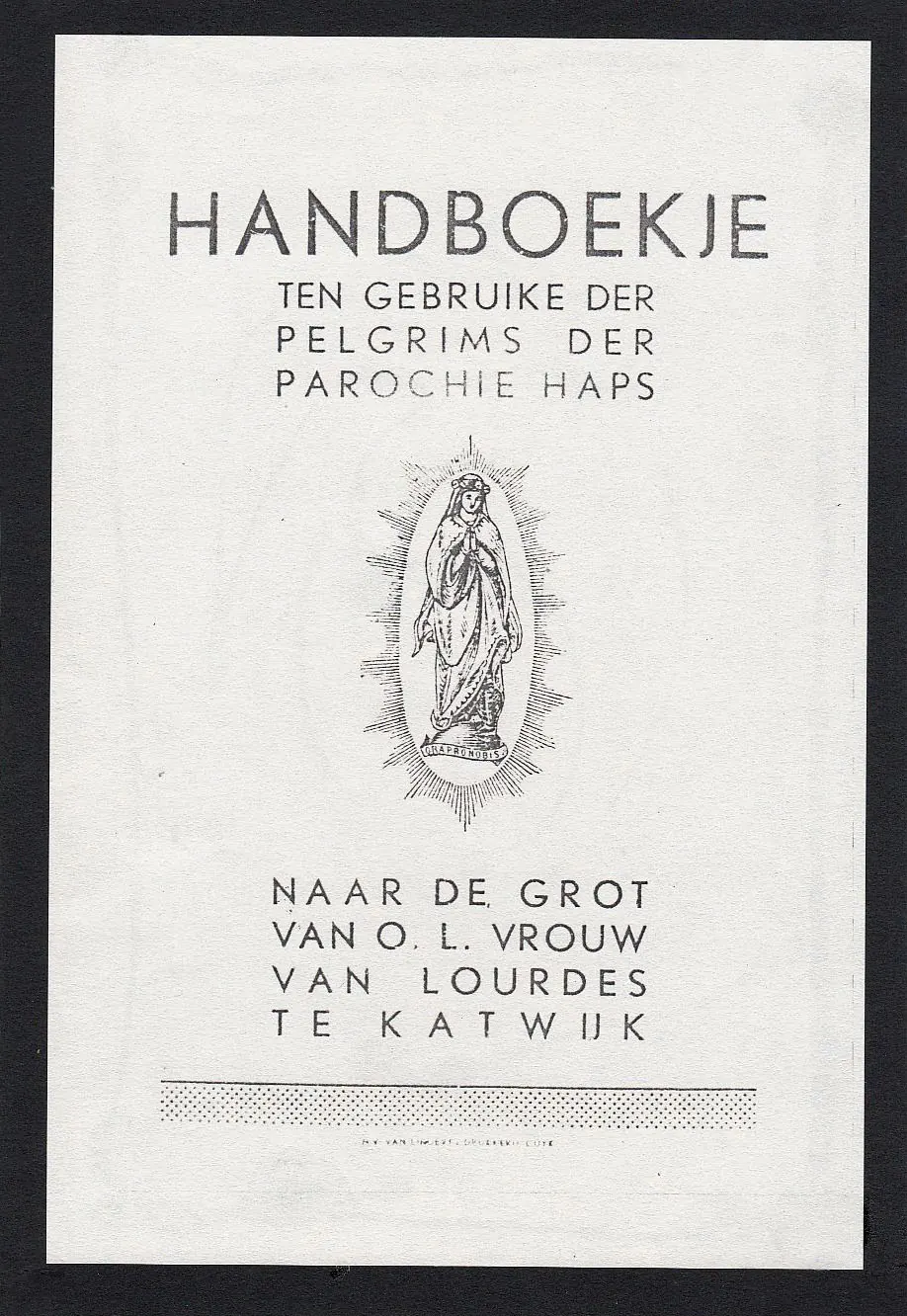 Handboek voor Hapse pelgrims naar Katwijk.